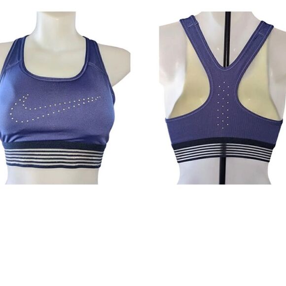NWOT. Nike DRI-FIT Purple w/Lime Green Sports Bra Women's Size S - Picture 1 of 4